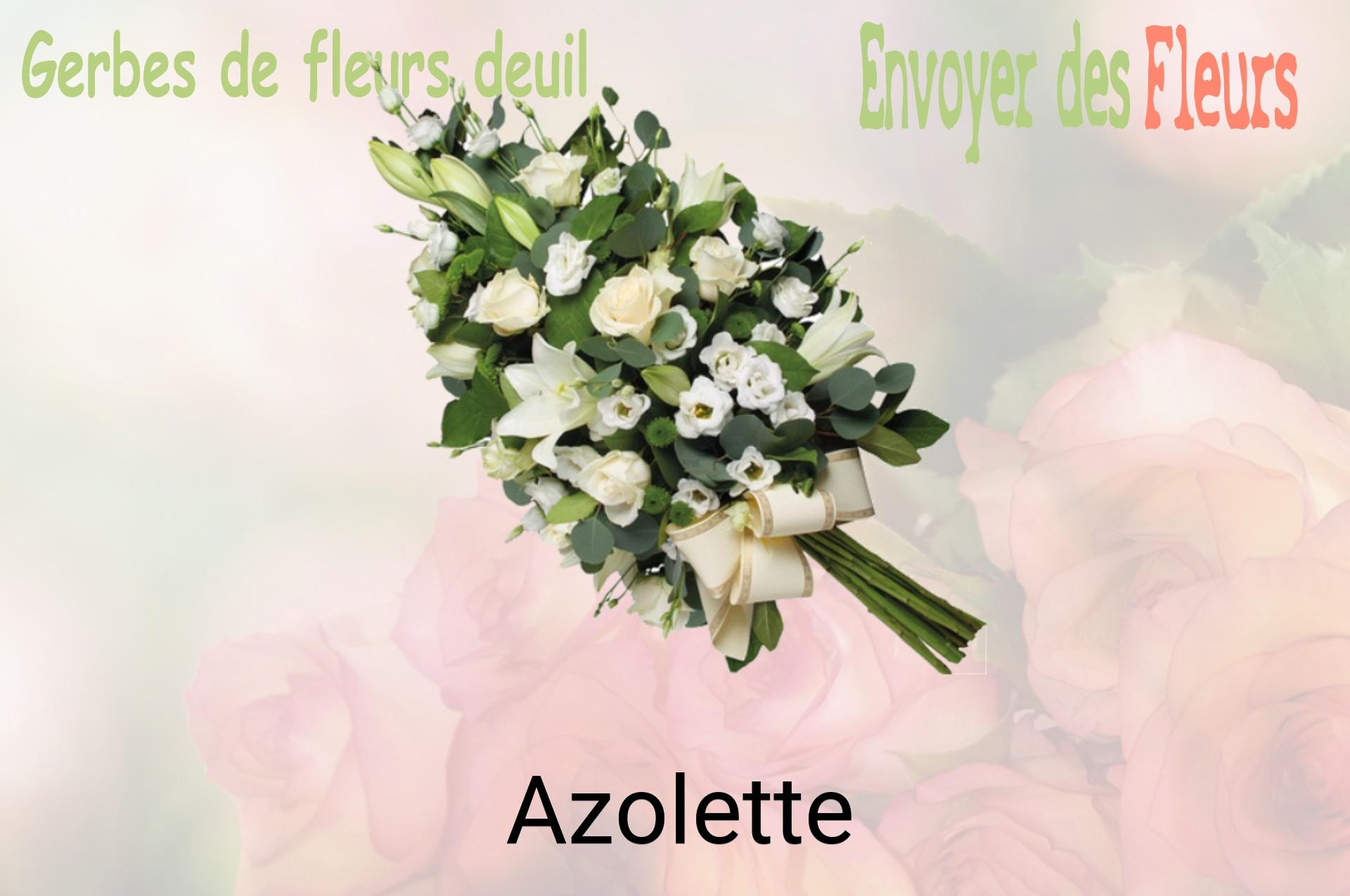 Gerbe de fleurs de deuil livrée à Azolette